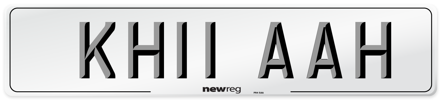 KH11 AAH Number Plate from New Reg